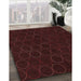 Machine Washable Transitional Chocolate Brown Rug in a Family Room, wshpat772rd