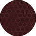 Square Patterned Chocolate Brown Rug, pat772rd