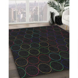 Patterned Light Black Novelty Rug in Family Room, pat772