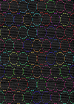 Patterned Light Black Novelty Rug, pat772