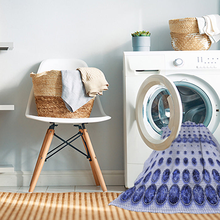 Machine Washable Transitional Blue Rug in a Washing Machine, wshpat773blu