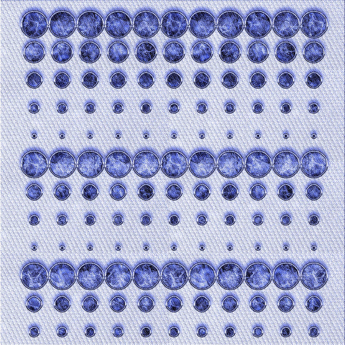 Round Patterned Blue Rug, pat773blu