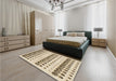 Patterned Golden Blonde Gold Rug in a Bedroom, pat773brn