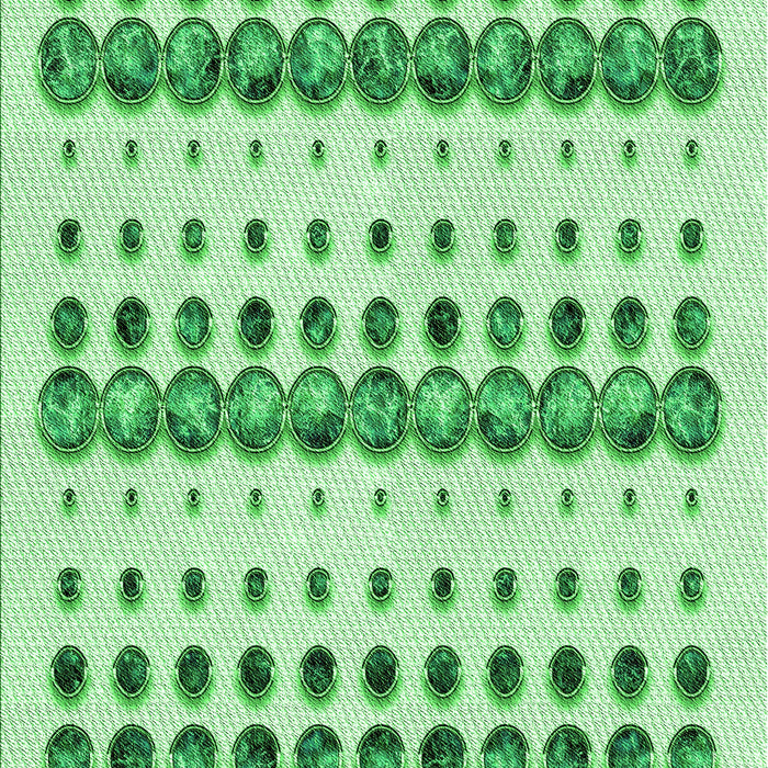 Machine Washable Transitional Green Rug, wshpat773grn
