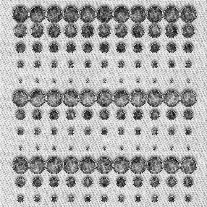 Round Patterned Platinum Gray Rug, pat773gry