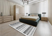 Patterned Platinum Gray Rug in a Bedroom, pat773gry