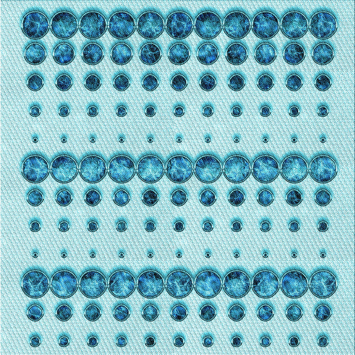 Round Patterned Blue Ivy Blue Rug, pat773lblu