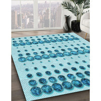 Patterned Blue Ivy Blue Rug, pat773lblu