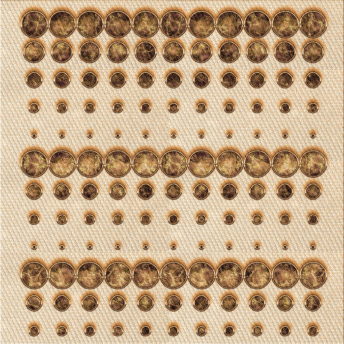 Round Machine Washable Transitional Deep Peach Orange Rug, wshpat773org