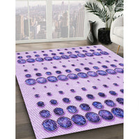 Patterned Blossom Pink Rug, pat773pur