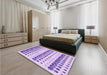 Patterned Blossom Pink Rug in a Bedroom, pat773pur