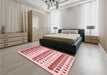 Patterned Pink Rug in a Bedroom, pat773rd