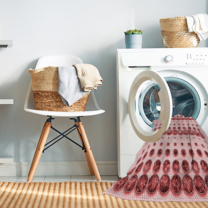 Machine Washable Transitional Pink Rug in a Washing Machine, wshpat773rd