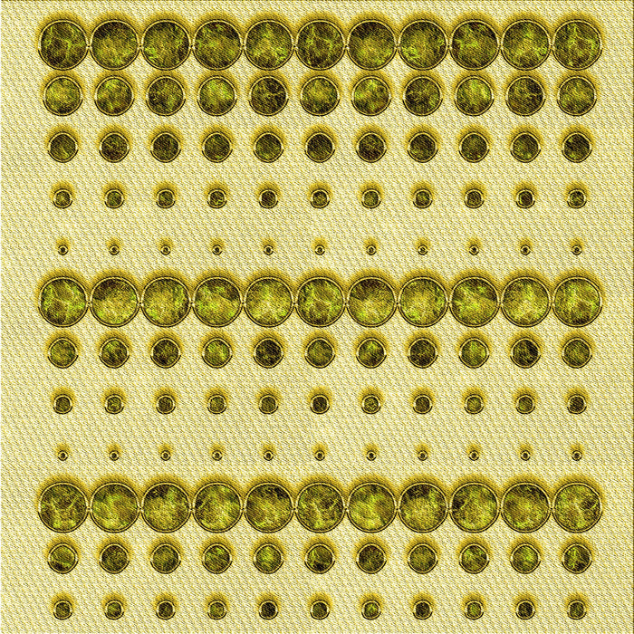 Round Machine Washable Transitional Dark Golden Brown Rug, wshpat773yw