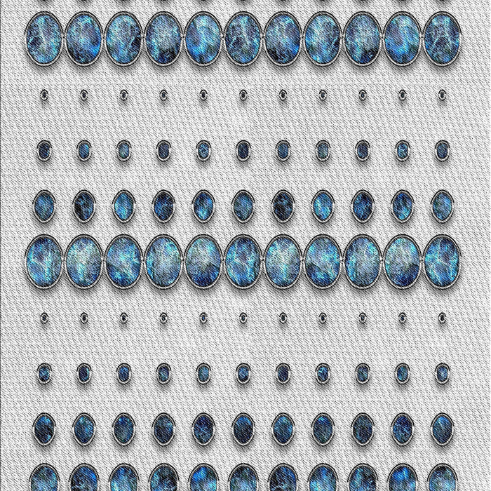 Patterned Platinum Gray Novelty Rug, pat773