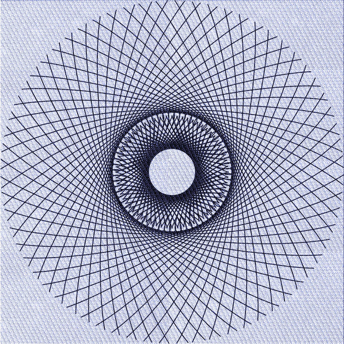 Round Patterned Lavender Blue Rug, pat774blu