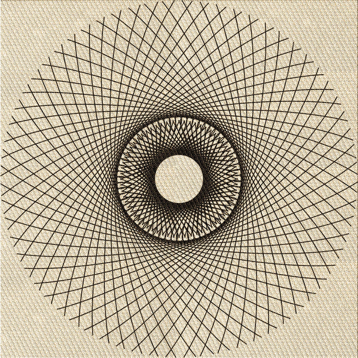 Round Patterned Brown Rug, pat774brn