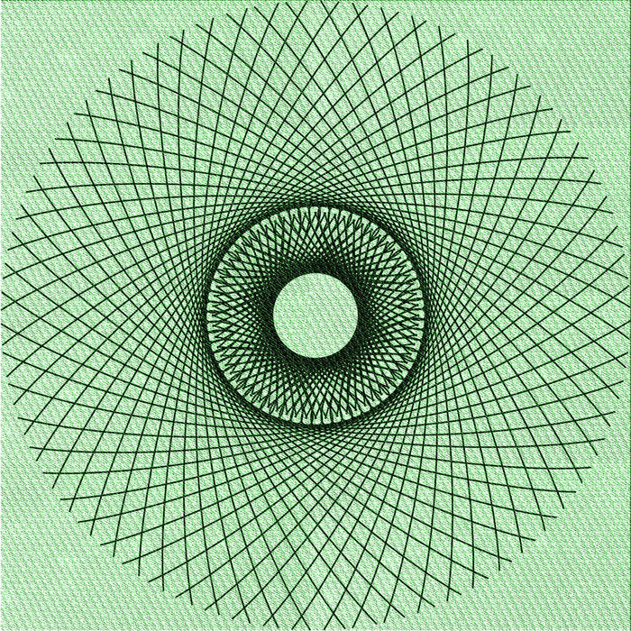 Round Patterned Mint Green Rug, pat774grn