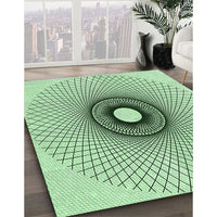 Patterned Mint Green Rug, pat774grn