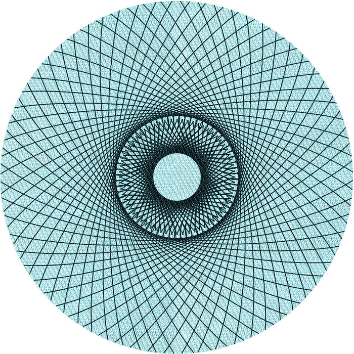 Square Patterned Deep-Sea Green Rug, pat774lblu