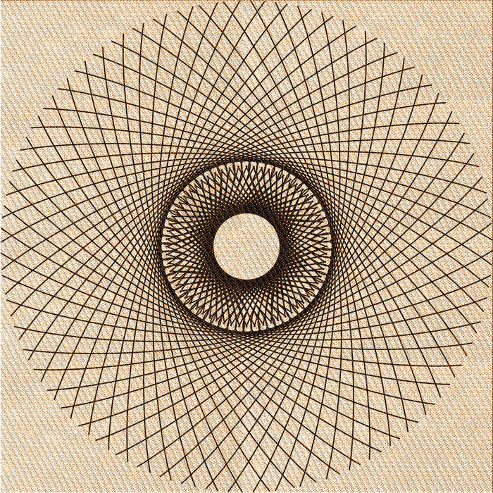 Round Patterned Light Brown Rug, pat774org