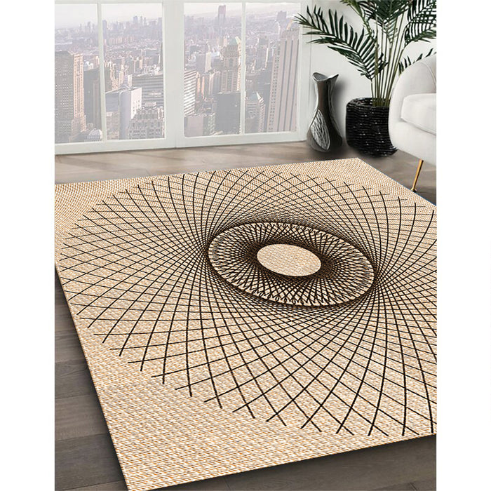 Machine Washable Transitional Light Brown Rug in a Family Room, wshpat774org