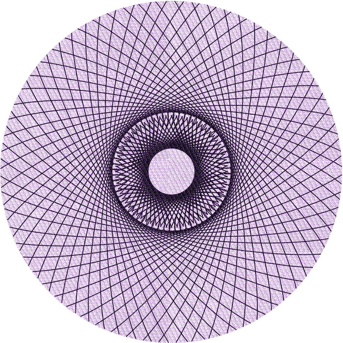 Square Machine Washable Transitional Purple Flower Purple Rug in a Living Room, wshpat774pur