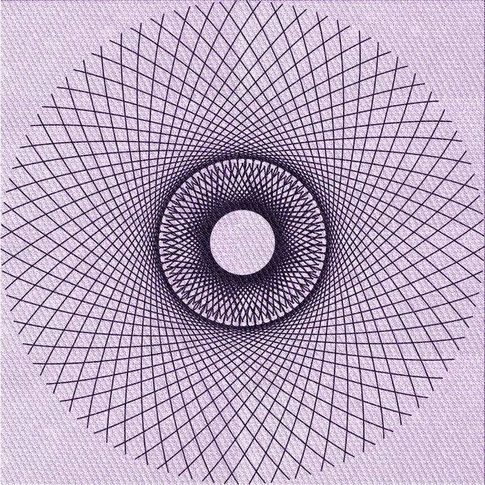 Round Machine Washable Transitional Purple Flower Purple Rug, wshpat774pur