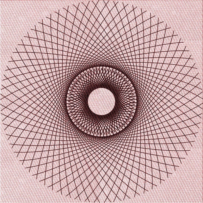 Round Patterned Red Rug, pat774rd