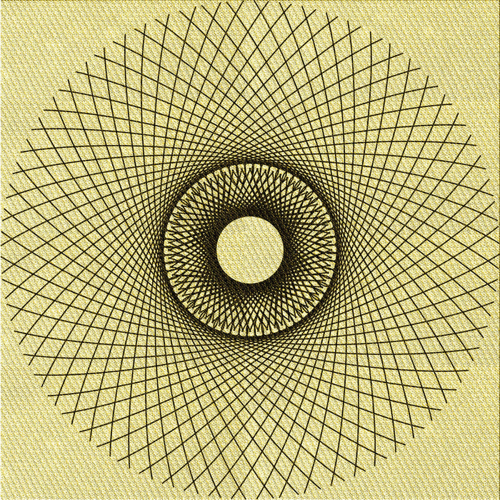 Round Patterned Sun Yellow Rug, pat774yw