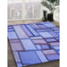 Machine Washable Transitional Sky Blue Rug in a Family Room, wshpat775blu