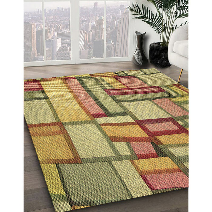 Patterned Light Brown Rug in Family Room, pat775brn