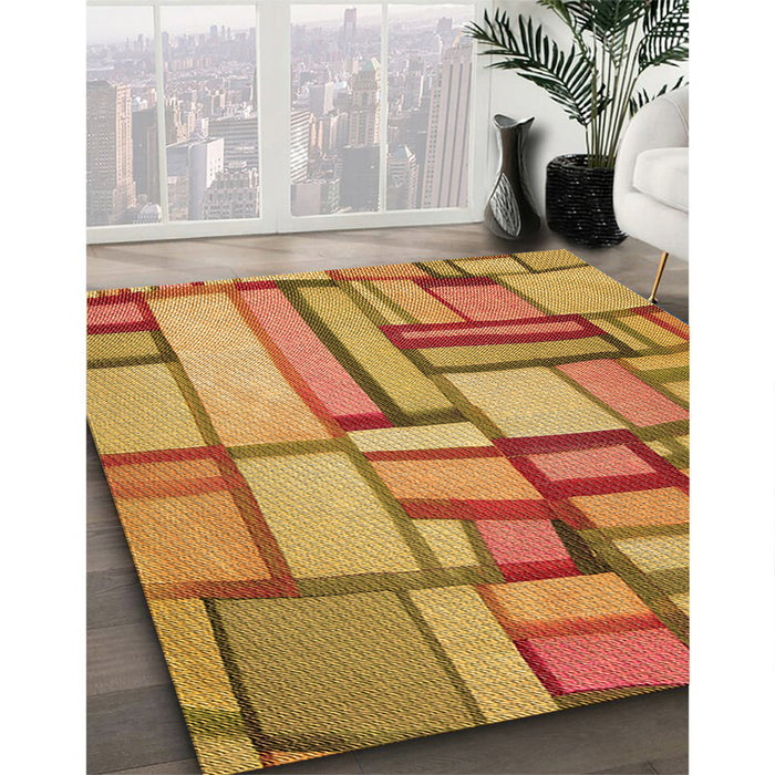 Machine Washable Transitional Orange Rug in a Family Room, wshpat775org