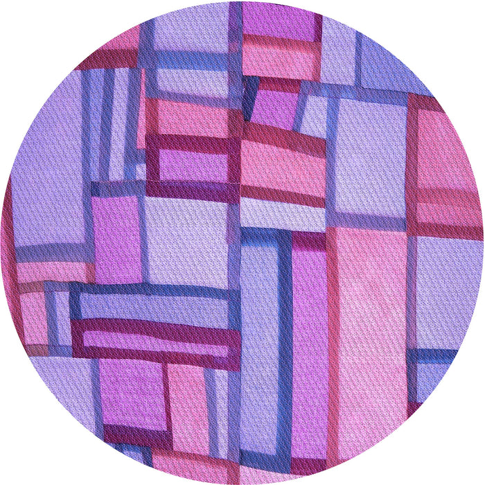 Square Patterned Dark Orchid Purple Rug, pat775pur