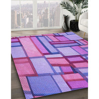 Patterned Dark Orchid Purple Rug, pat775pur