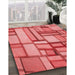 Machine Washable Transitional Red Rug in a Family Room, wshpat775rd