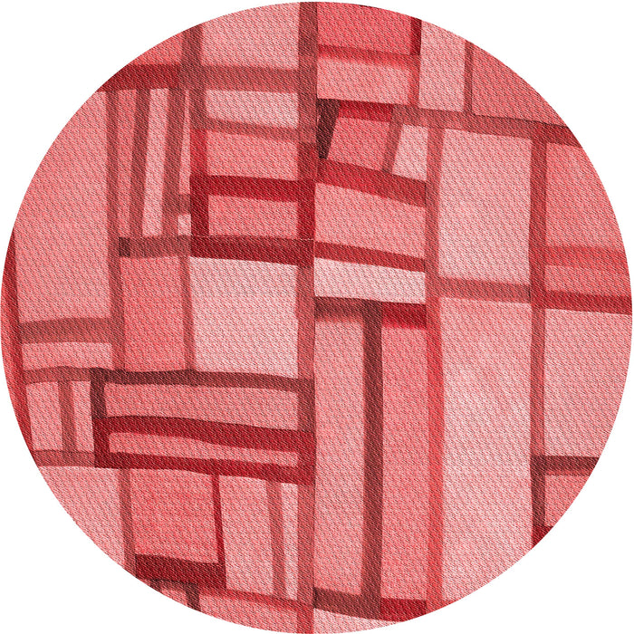 Square Patterned Red Rug, pat775rd