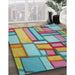 Machine Washable Transitional Blue Green Rug in a Family Room, wshpat775