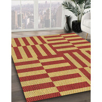 Patterned Yellow Rug, pat776brn
