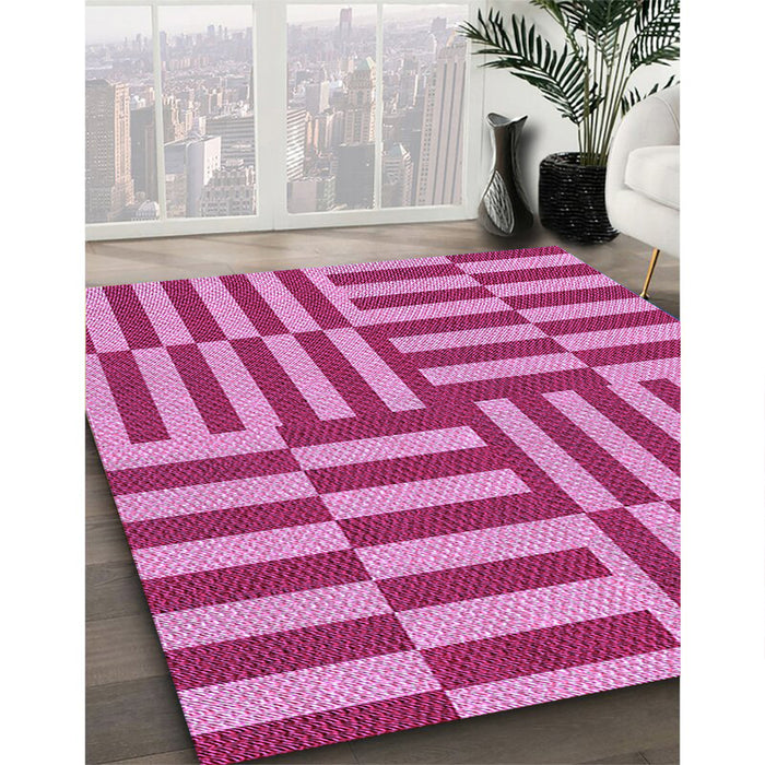Machine Washable Transitional Violet Purple Rug in a Family Room, wshpat776pur