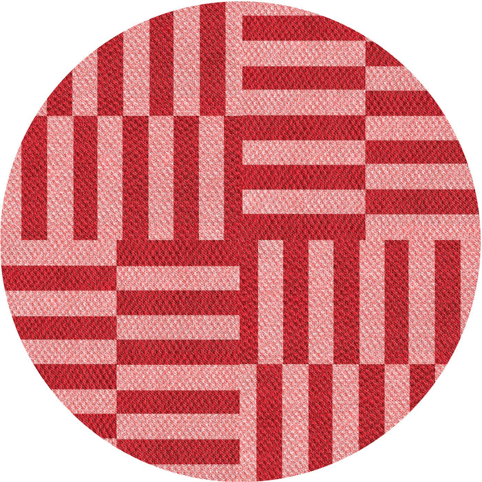 Square Patterned Red Rug, pat776rd