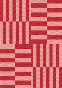 Machine Washable Transitional Red Rug, wshpat776rd