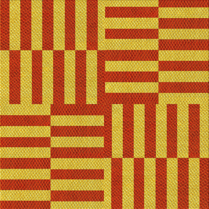 Round Patterned Neon Red Rug, pat776yw