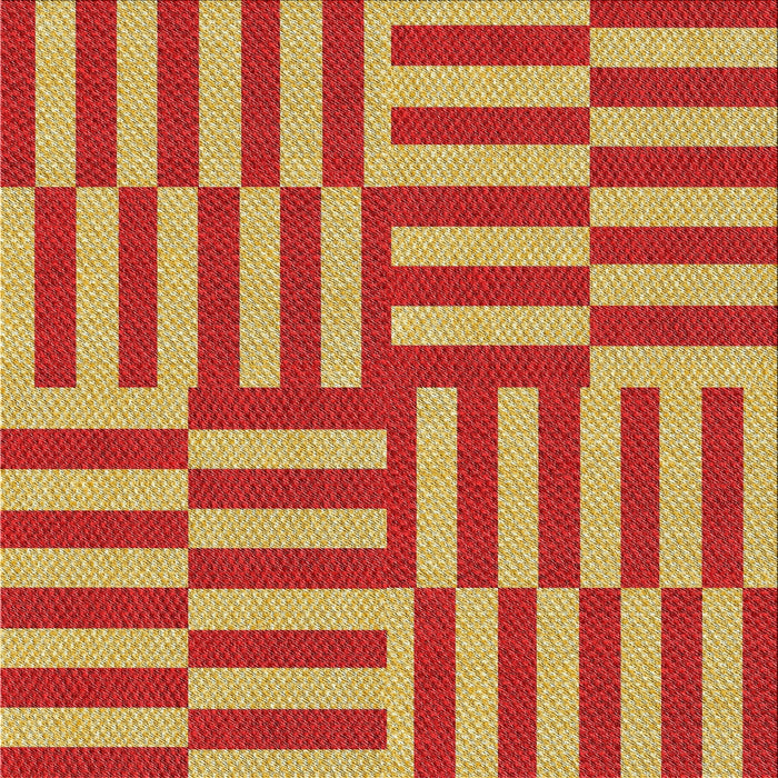 Sideview of Machine Washable Transitional Red Rug, wshpat776