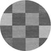 Square Patterned Dark Gray Rug, pat777gry