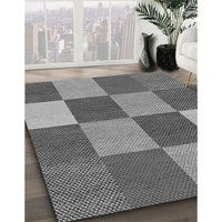 Patterned Dark Gray Rug, pat777gry
