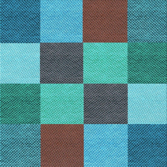 Round Machine Washable Transitional Bright Turquoise Blue Rug, wshpat777lblu