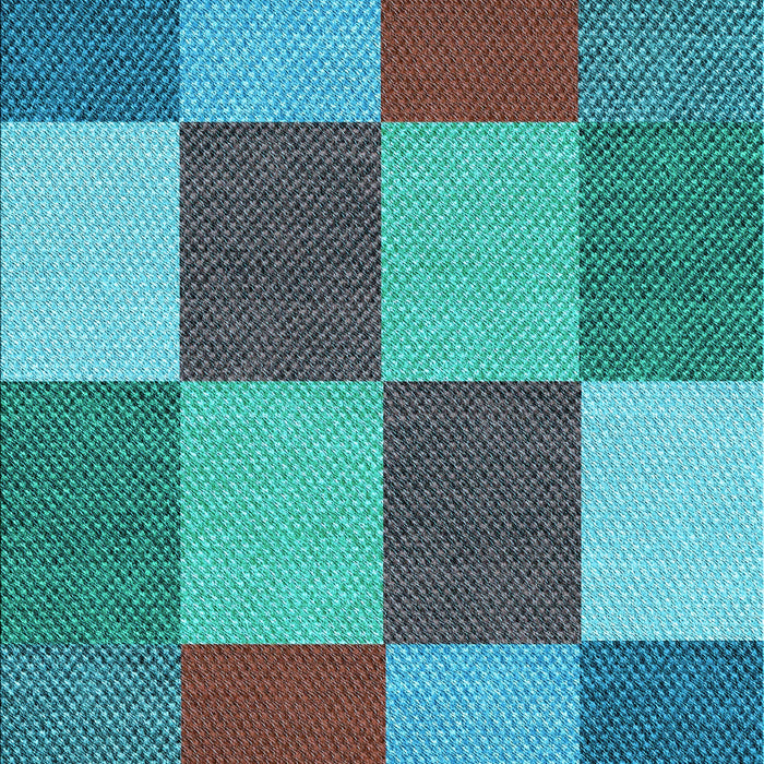 Machine Washable Transitional Bright Turquoise Blue Rug, wshpat777lblu