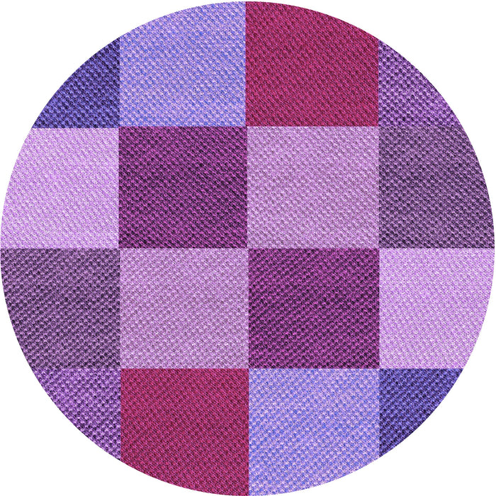 Square Patterned Dark Magenta Purple Rug, pat777pur