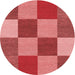 Square Machine Washable Transitional Red Rug in a Living Room, wshpat777rd